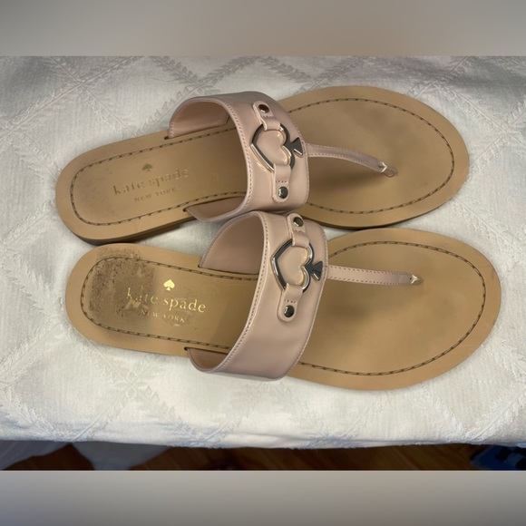 Kate Spade Slip on Sandals Size 10 Soft Neutral Pink - Picture 2 of 7